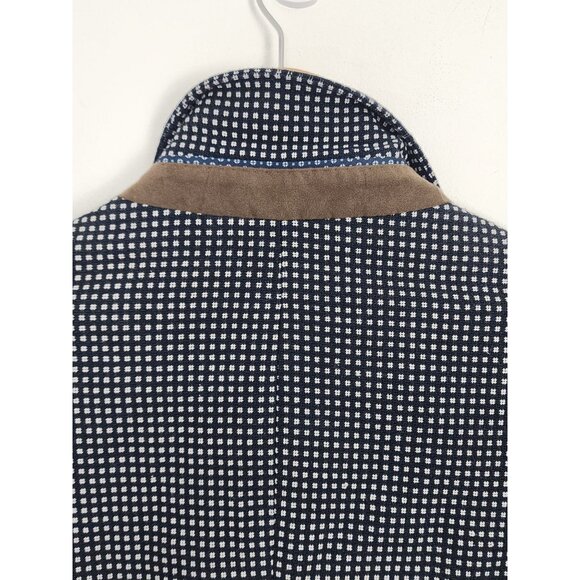 Navy & White Gingham Check Blazer Jacket - Picture 6 of 16